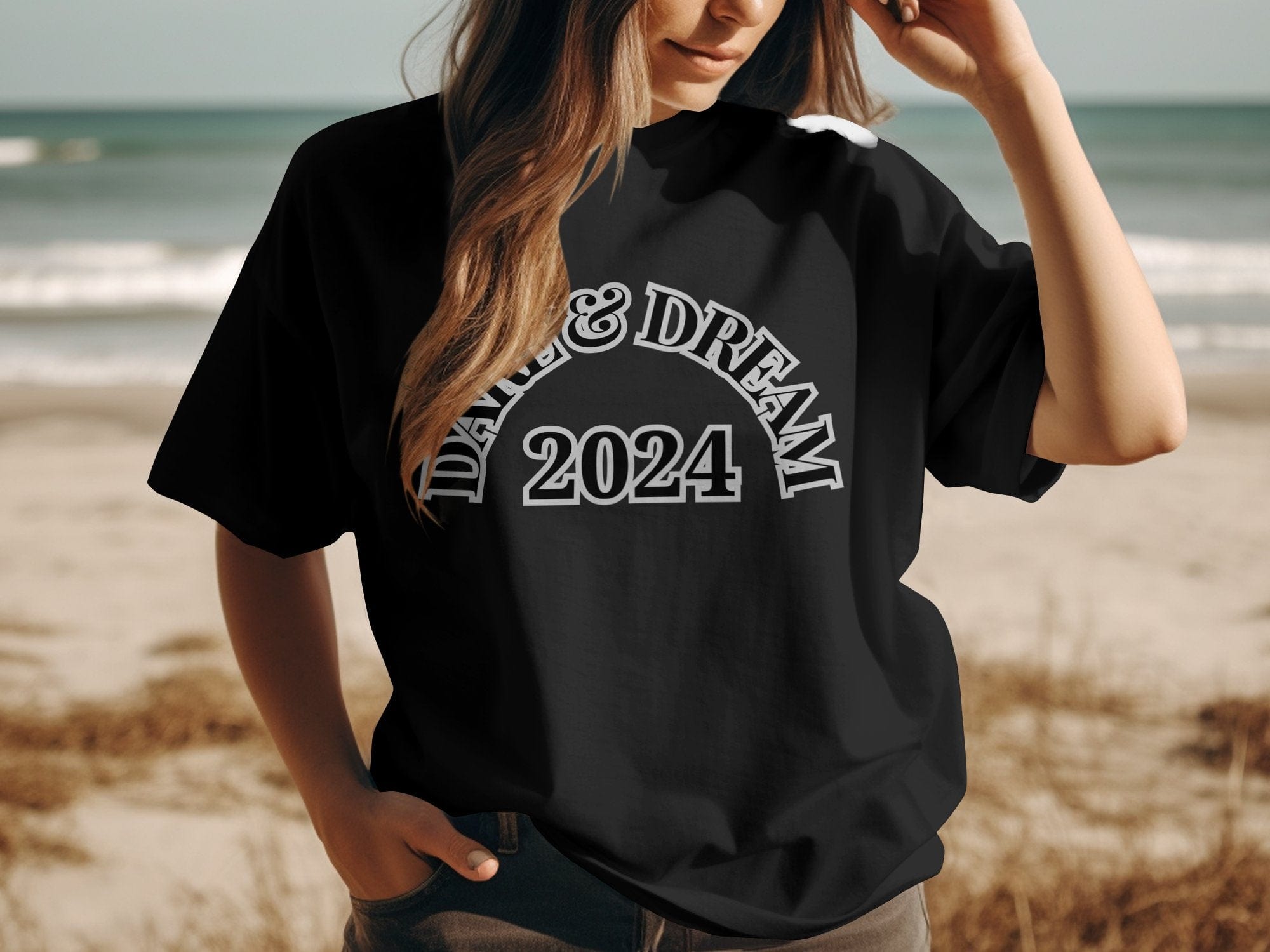 Printify T-Shirt Dare & Dream 2024 designed Unisex Heavy Cotton Tee