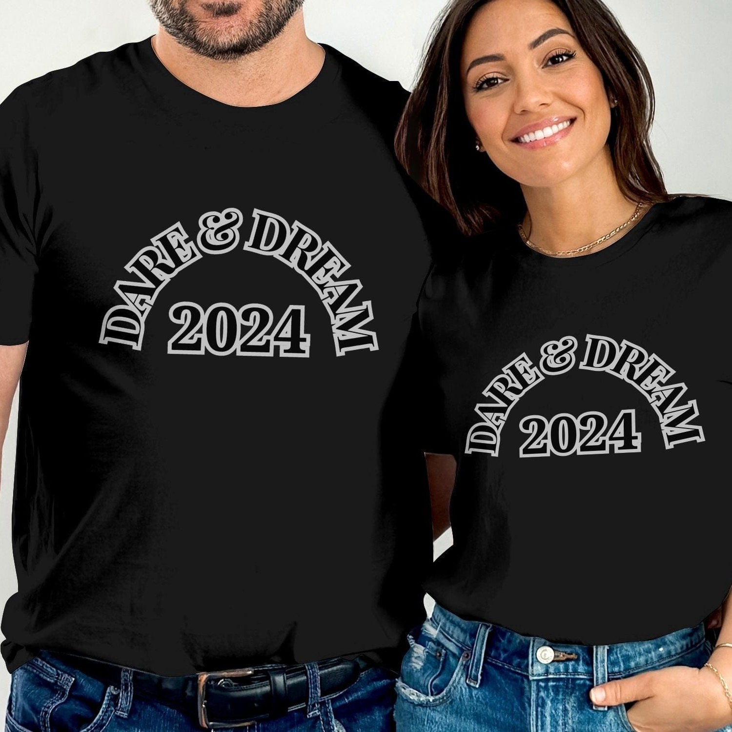 Printify T-Shirt Dare & Dream 2024 designed Unisex Heavy Cotton Tee