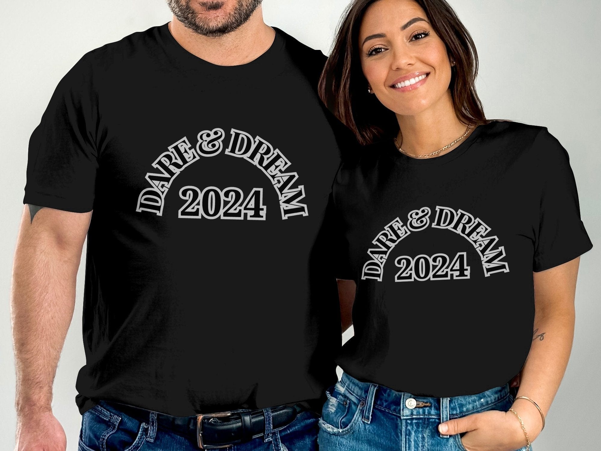 Printify T-Shirt Dare & Dream 2024 designed Unisex Heavy Cotton Tee