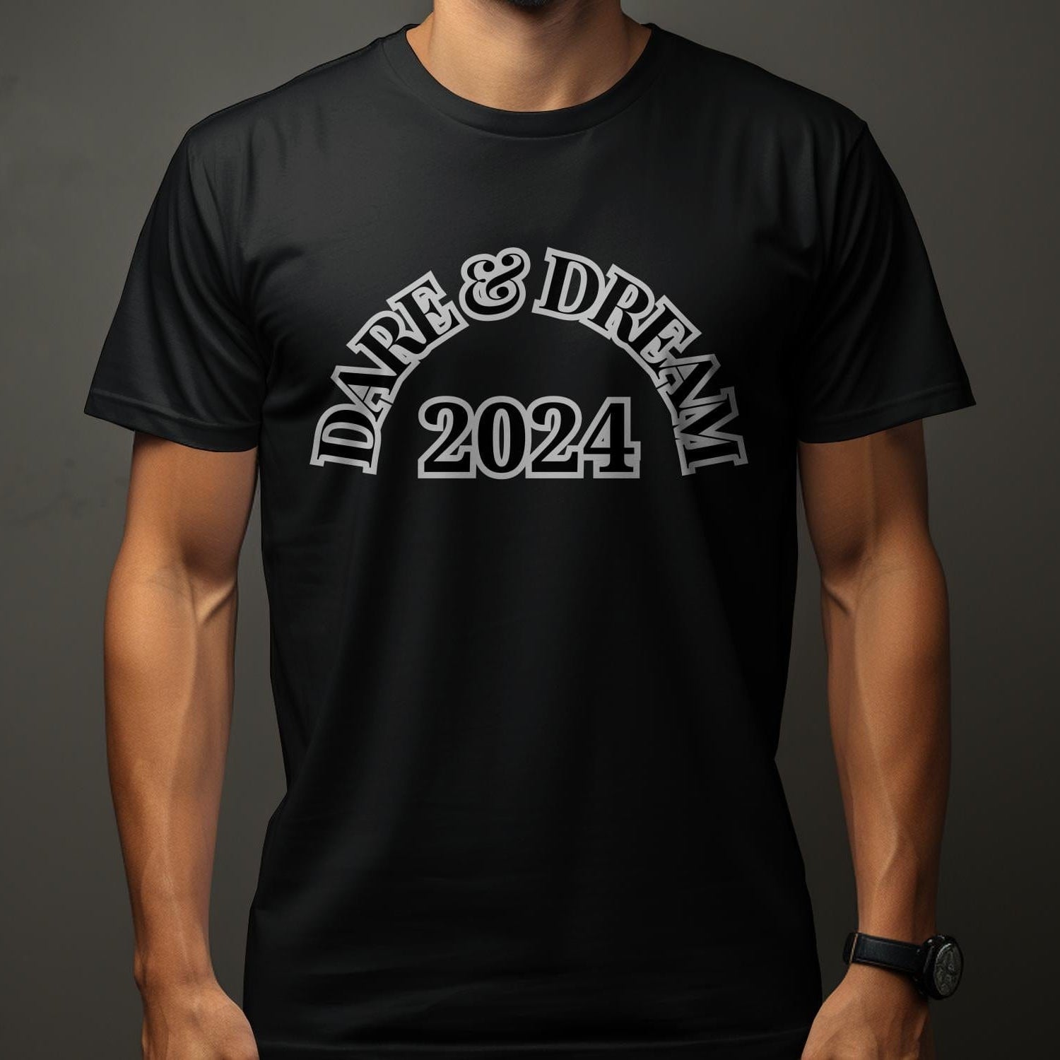 Printify T-Shirt Dare & Dream 2024 designed Unisex Heavy Cotton Tee