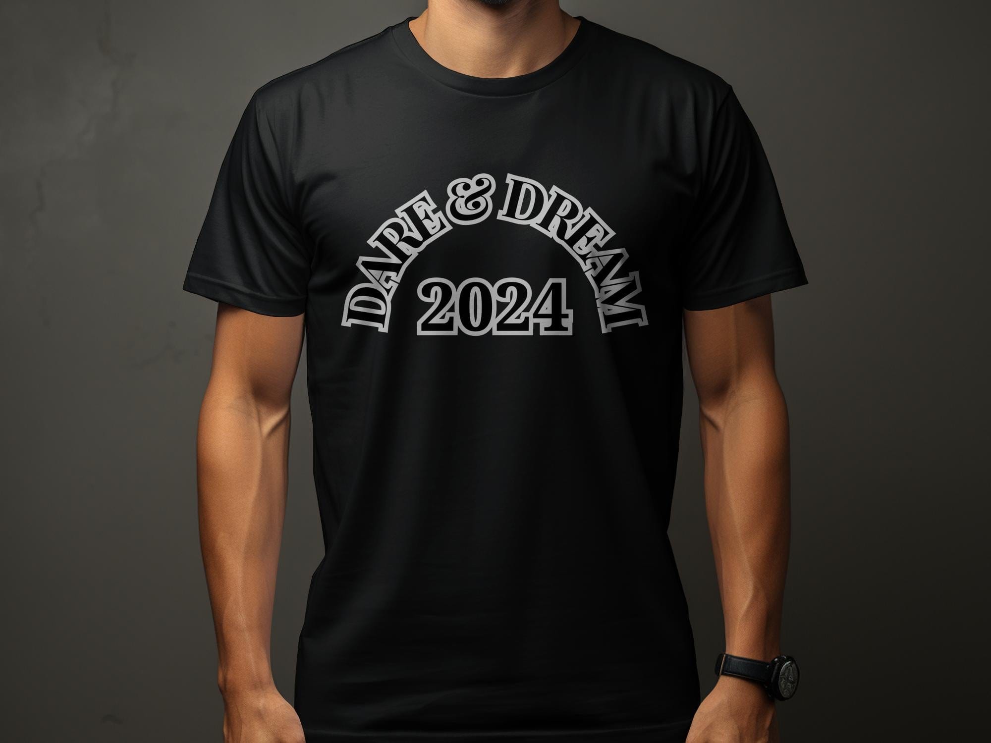 Printify T-Shirt Dare & Dream 2024 designed Unisex Heavy Cotton Tee