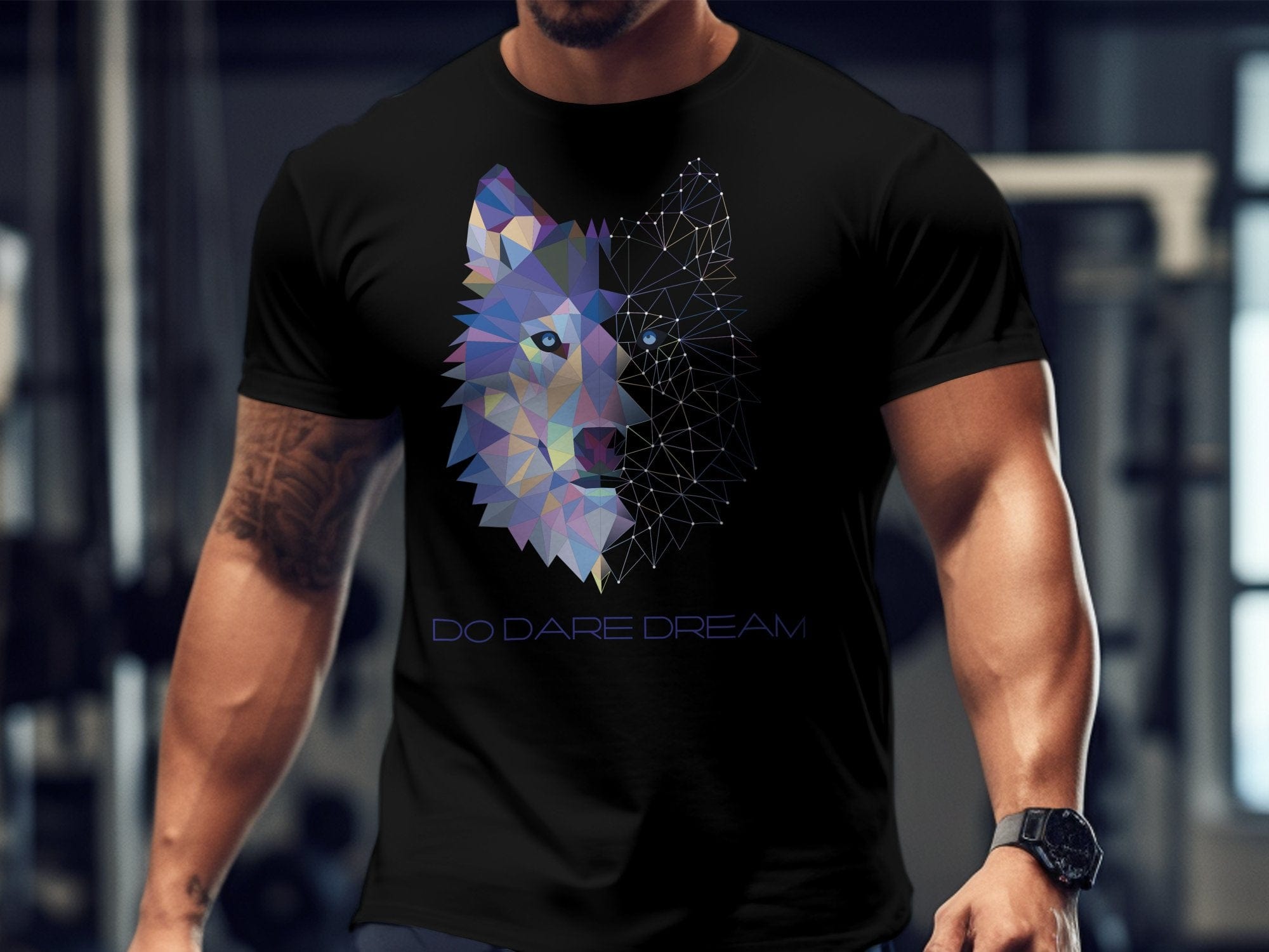 Printify T-Shirt Dare to Dream: Wolf-Inspired T-Shirt for Fearless Fashion Enthusiasts