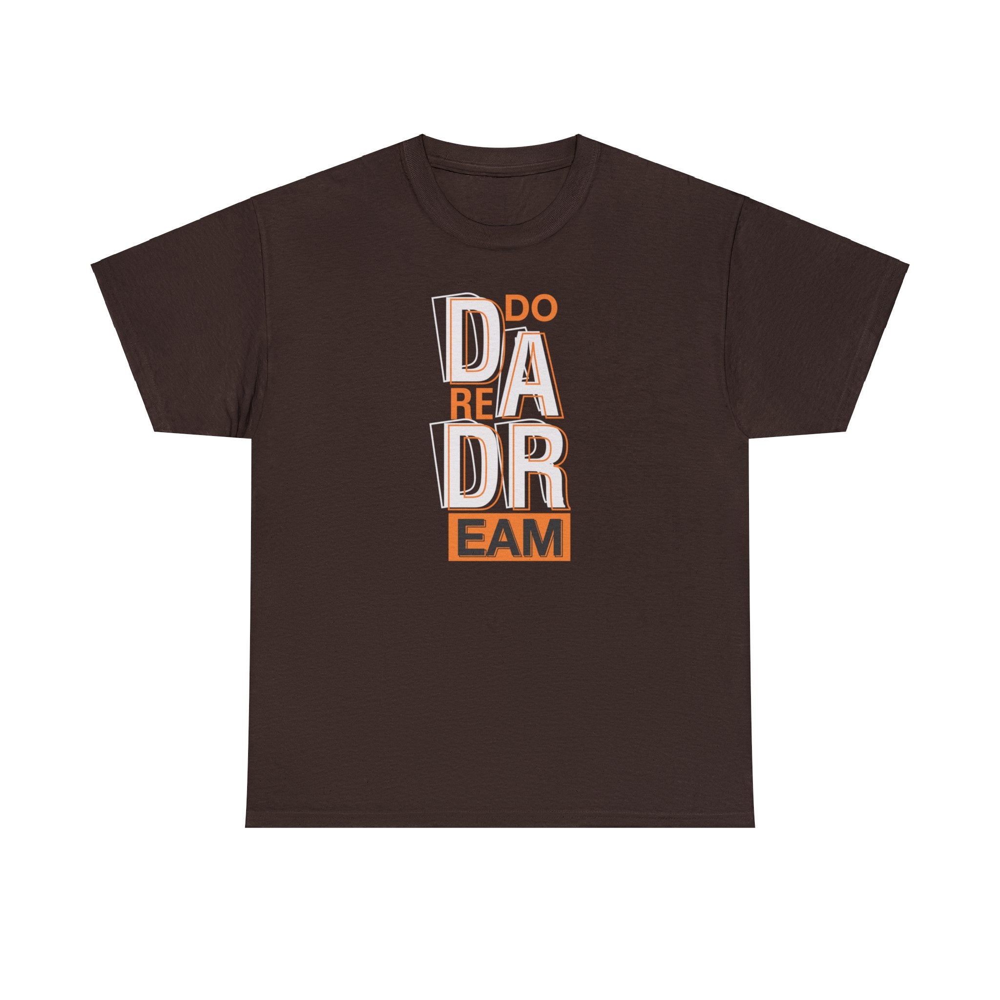 Printify T-Shirt Dark Chocolate / S Aspire Boldly: Exclusive 'Do Dare Dream' Tee by Sophie, Where Fashion Meets Ambition-Unisex Heavy Cotton Tee