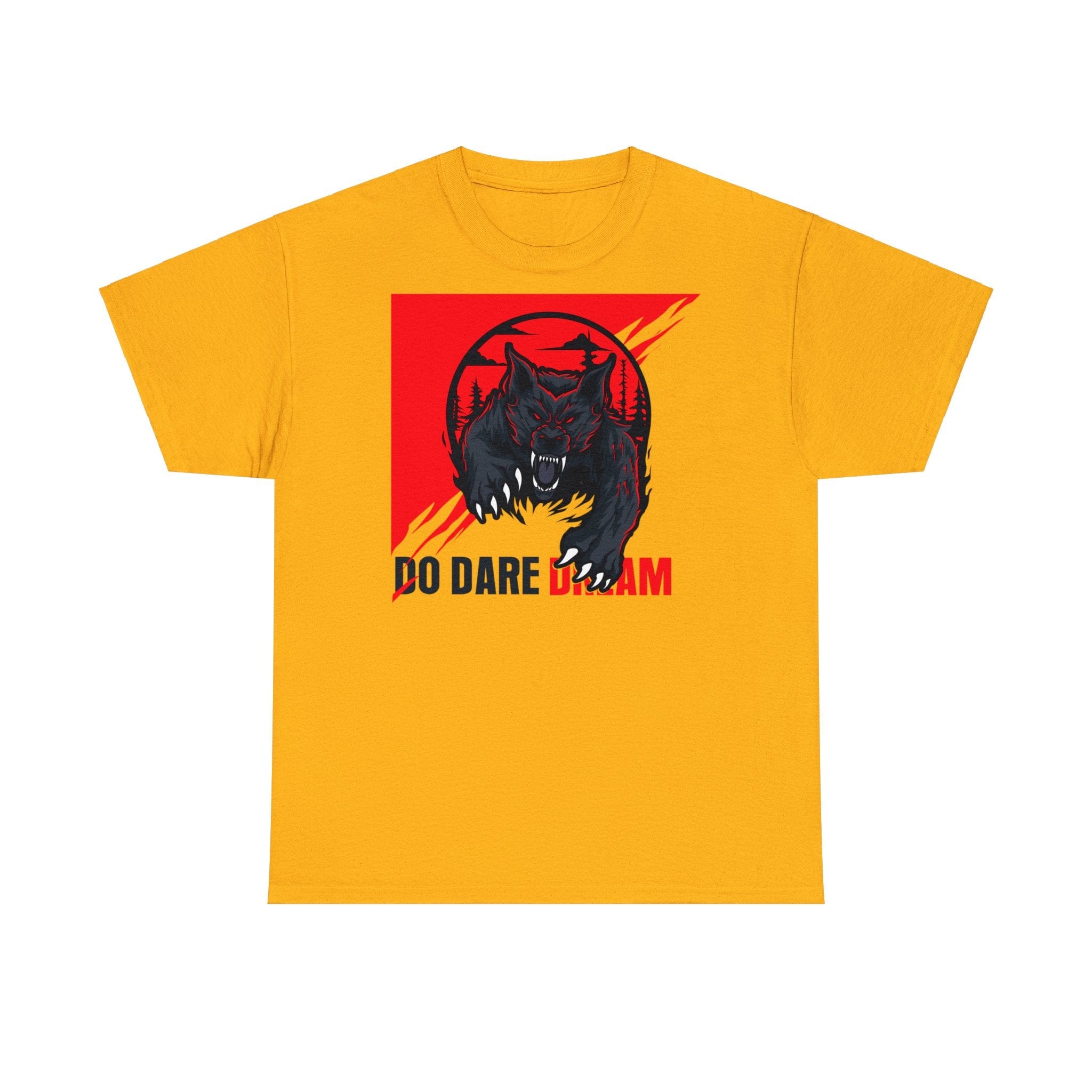 Printify T-Shirt Gold / S Unisex Heavy Cotton Tee shirt with Fearless Motivational quotes