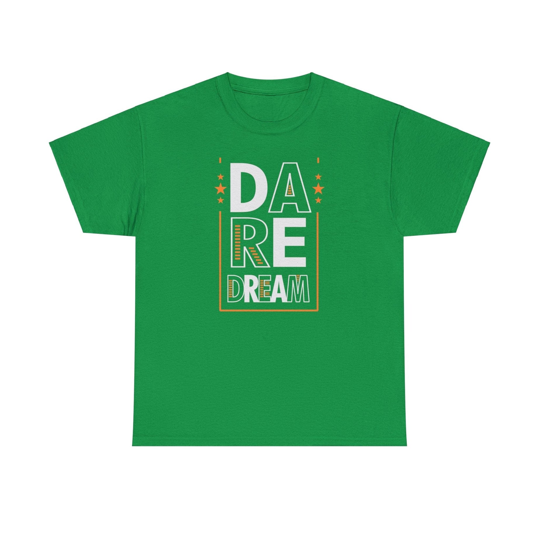 Printify T-Shirt Irish Green / S Bold Ambitions, Brave Fashion: Dare to Dream Unisex Heavy Cotton Tee