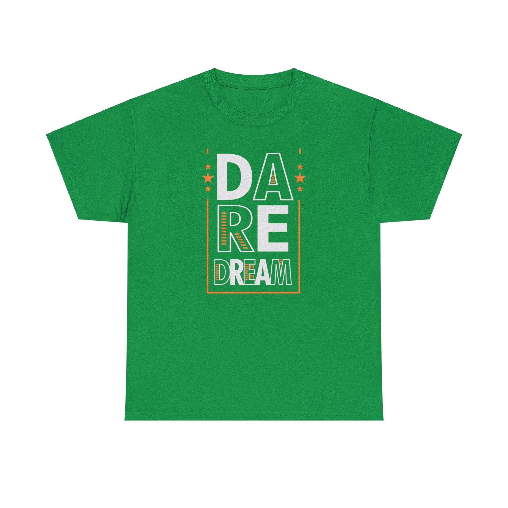 Printify T-Shirt Irish Green / S Bold Ambitions, Brave Fashion: Dare to Dream Unisex Heavy Cotton Tee