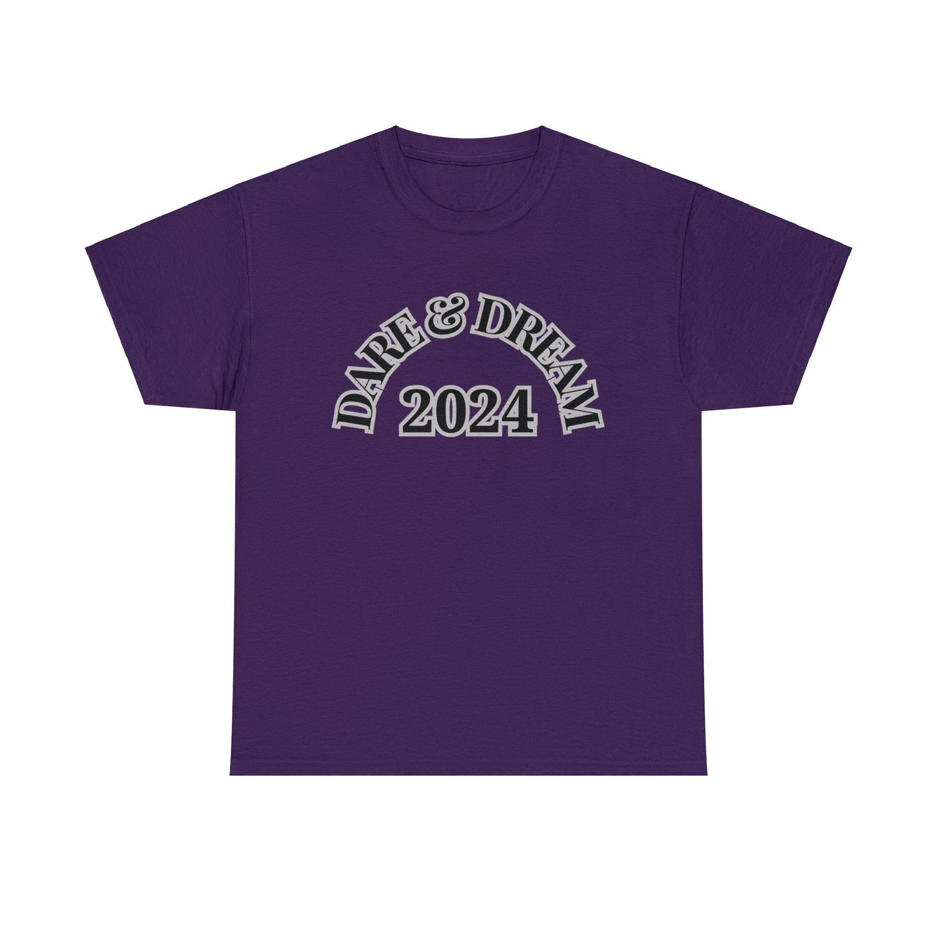 Printify T-Shirt Purple / M Dare & Dream 2024 designed Unisex Heavy Cotton Tee