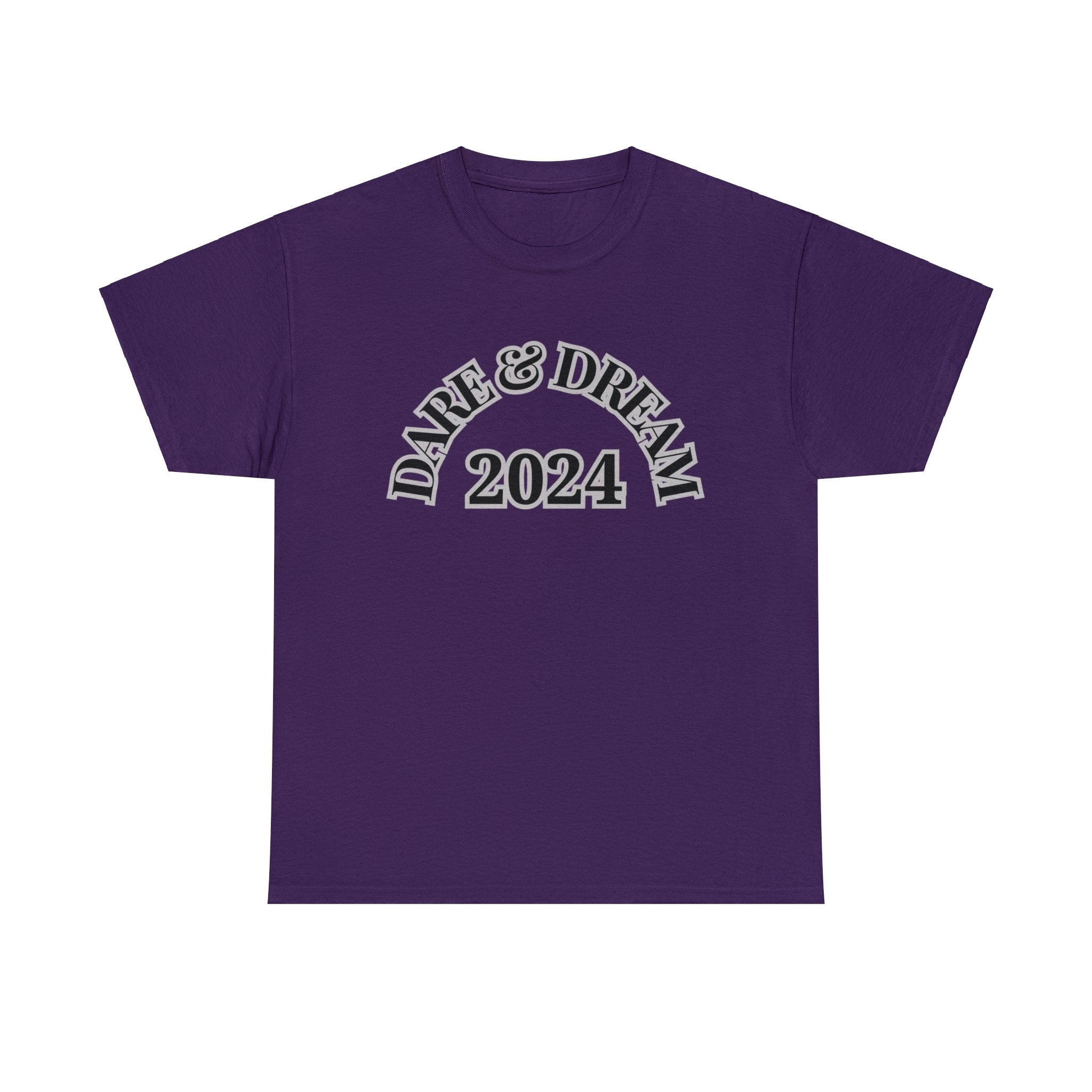 Printify T-Shirt Purple / M Dare & Dream 2024 designed Unisex Heavy Cotton Tee