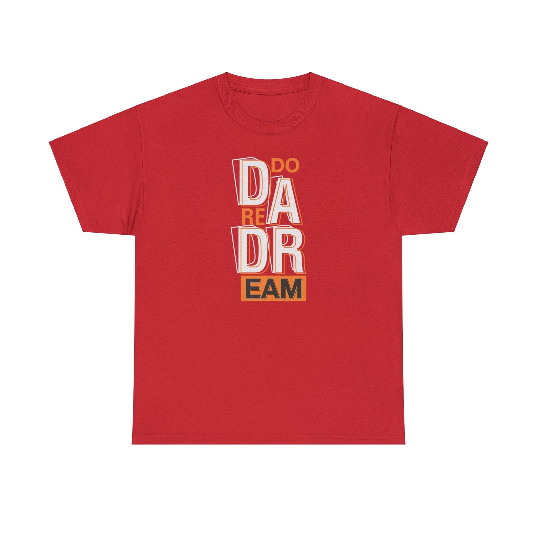 Printify T-Shirt Red / S Aspire Boldly: Exclusive 'Do Dare Dream' Tee by Sophie, Where Fashion Meets Ambition-Unisex Heavy Cotton Tee