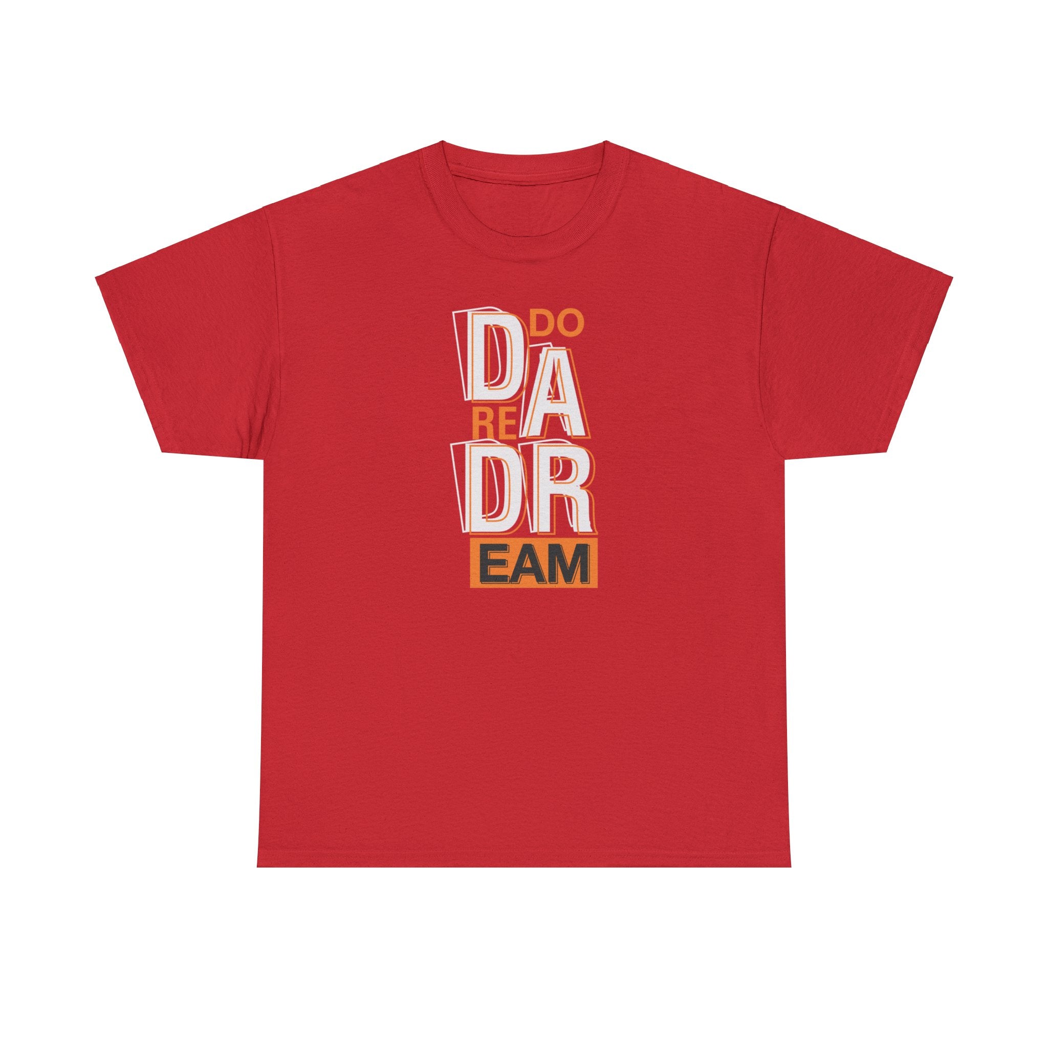 Printify T-Shirt Red / S Aspire Boldly: Exclusive 'Do Dare Dream' Tee by Sophie, Where Fashion Meets Ambition-Unisex Heavy Cotton Tee