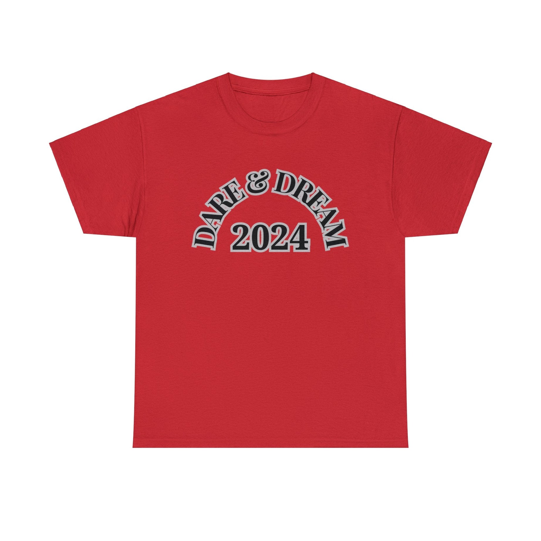 Printify T-Shirt Red / S Dare & Dream 2024 designed Unisex Heavy Cotton Tee