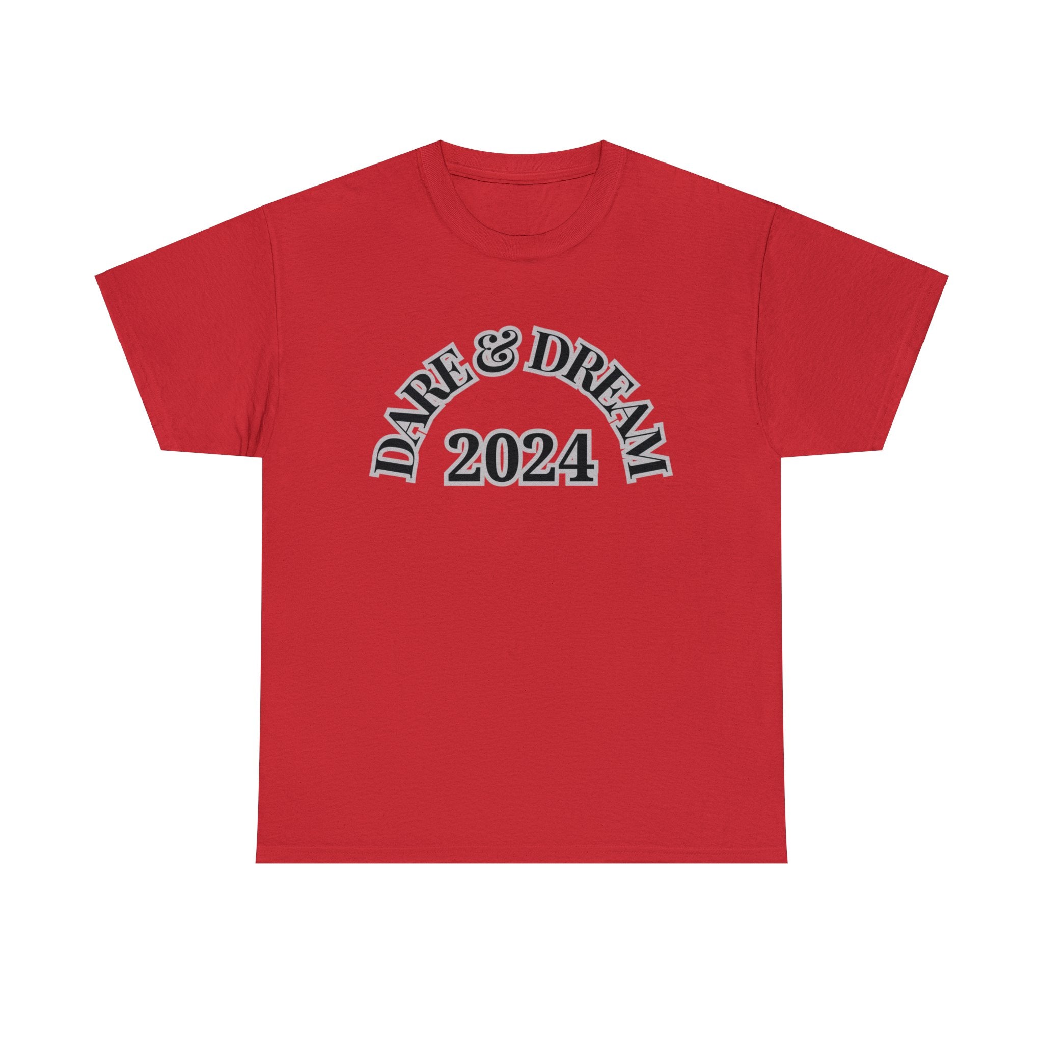 Printify T-Shirt Red / S Dare & Dream 2024 designed Unisex Heavy Cotton Tee