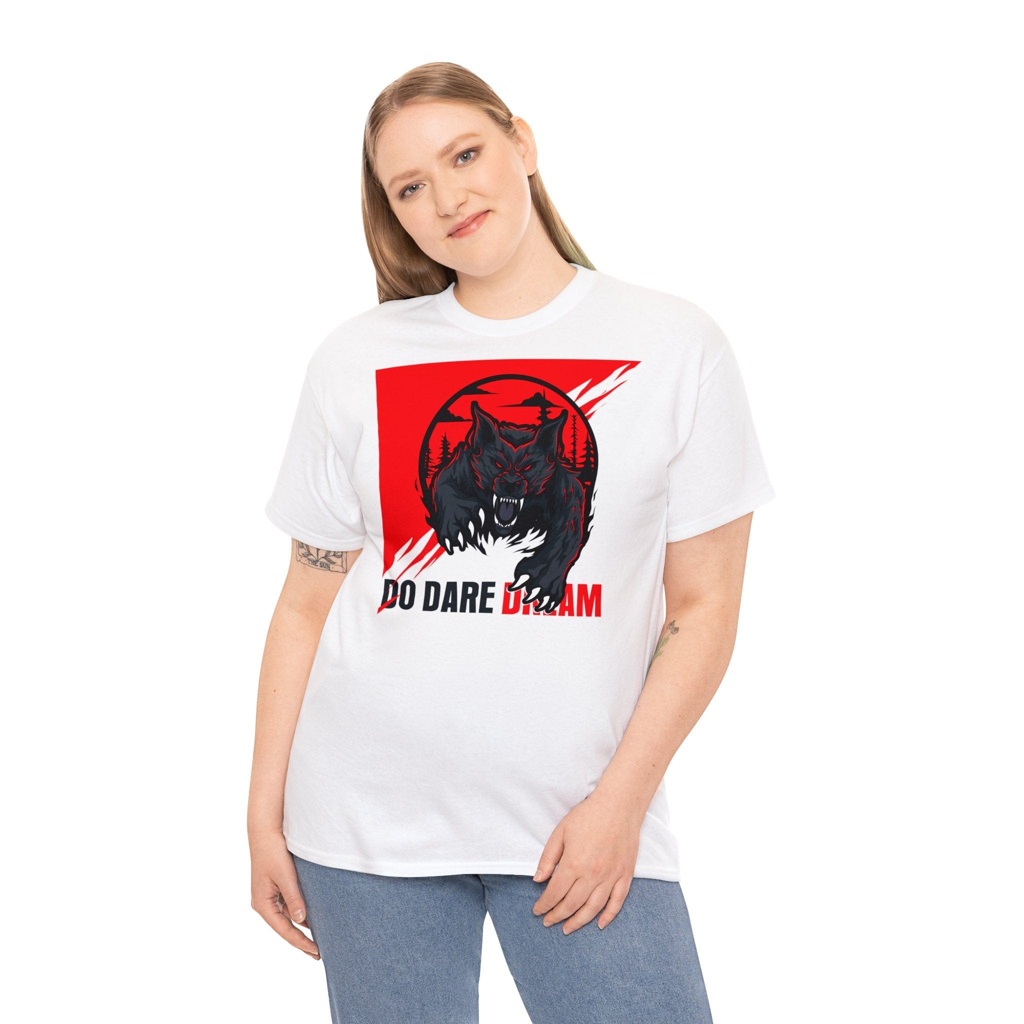 Printify T-Shirt Unisex Heavy Cotton Tee shirt with Fearless Motivational quotes