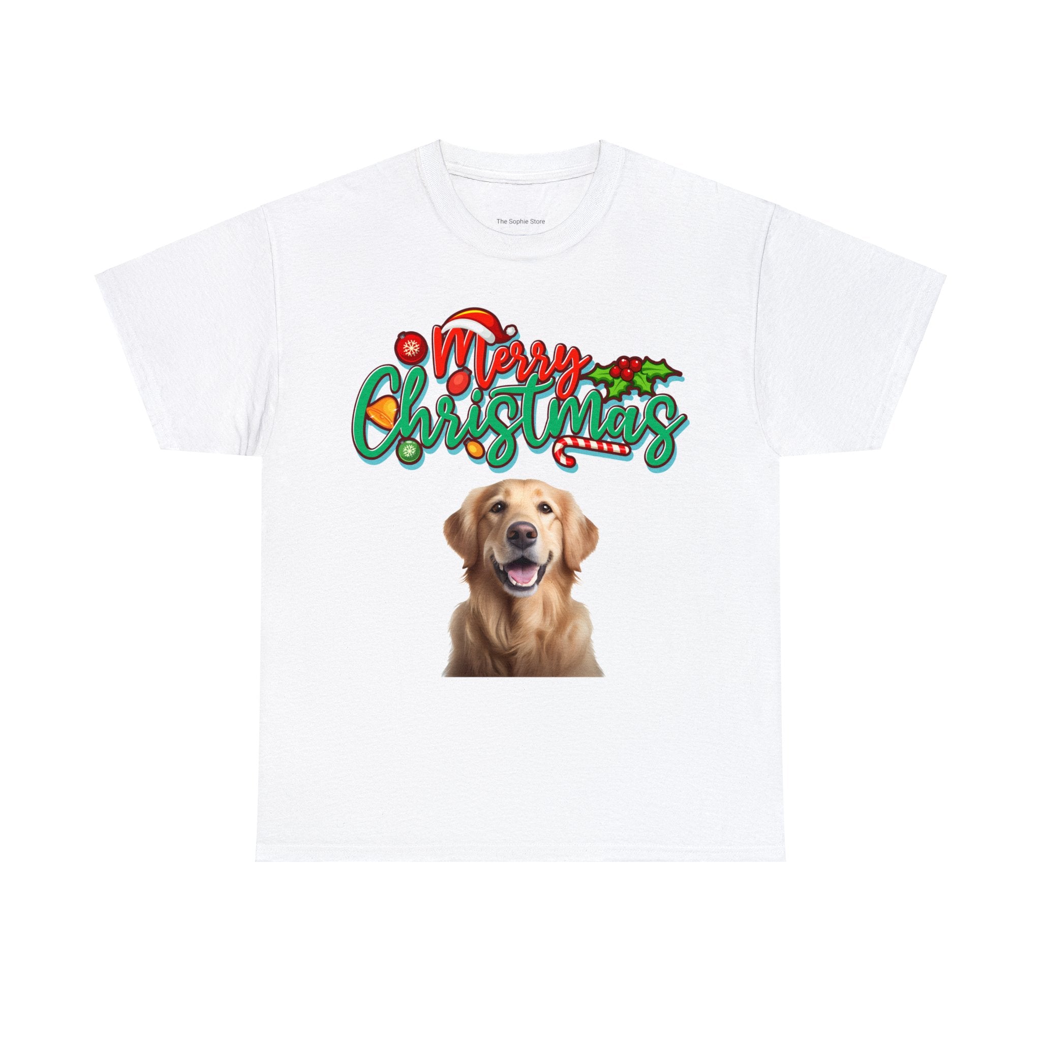 Printify T-Shirt Unisex Heavy Cotton Tee with Merry Christmas, Britannia! text