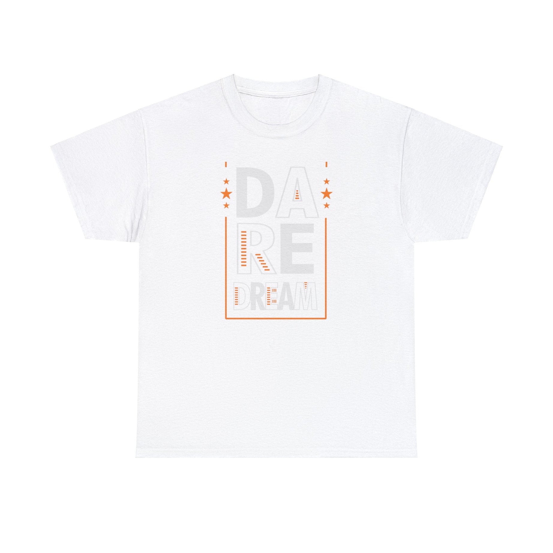 Printify T-Shirt White / S Bold Ambitions, Brave Fashion: Dare to Dream Unisex Heavy Cotton Tee