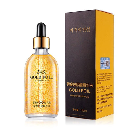 Sophie Store 100ml 24k Gold Hyaluronic Acid Nicotinamide Face Serum Anti Aging Facial Lifting Collagen Essence Skin Care Whitening Serum