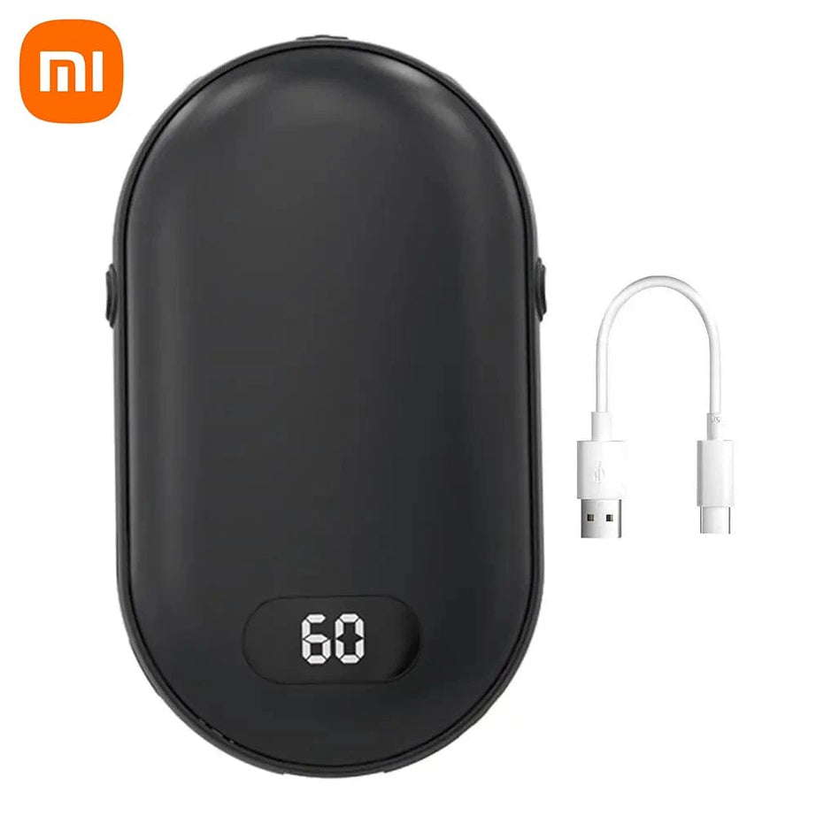 Sophie Store 4000mAh / Black XIAOMI USB Hand Warmer Mobile Power Source 2 in1 Rechargeable Hand Warmer Hot water Bag With Digital Display Electric Heating