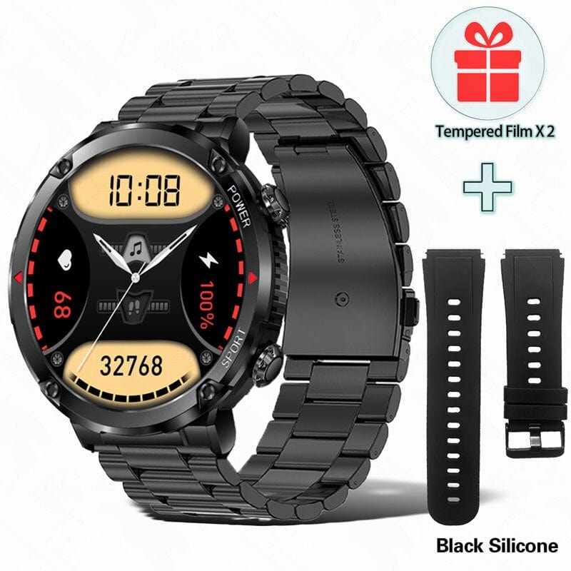 Sophie Store Add Steel Telt 1 Large Round Smart Watch Men 2023 For Android Xiaomi Ios Waterproof Watches 1.6'' 600mah Blutooth Call Smartwatch Militar Outdoor