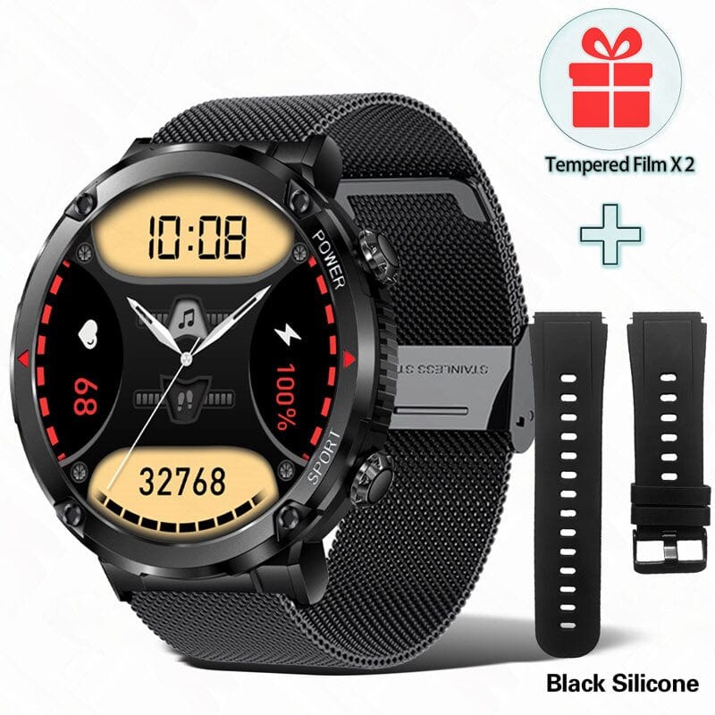 Sophie Store Add Steel Telt 2 Large Round Smart Watch Men 2023 For Android Xiaomi Ios Waterproof Watches 1.6'' 600mah Blutooth Call Smartwatch Militar Outdoor