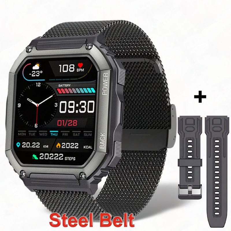 Sophie Store As shown 13 / Germany For Xiaomi Android Smart Watch Men Tactical Military Bluetooth Call Blood Pressure Waterproof 2022 Full Touch Smartwatch Outdoor