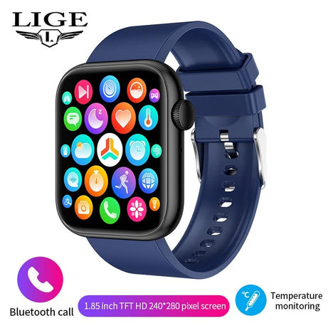 Sophie Store blue / Russian Federation LIGE 2022 Bluetooth call Smart Watch Women Female Menstrual Cycle Bracelet Temperature check Watches Flashlight Smartwatch Men