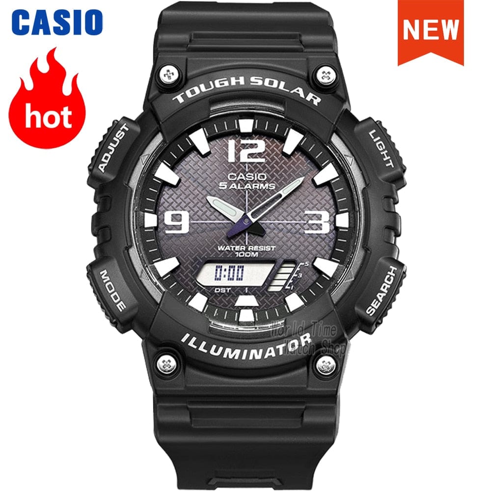 Sophie Store Casio watch for men Solar energy top luxury watch set LED military digital watches sport 100m Waterproof quartz men watch AQS810