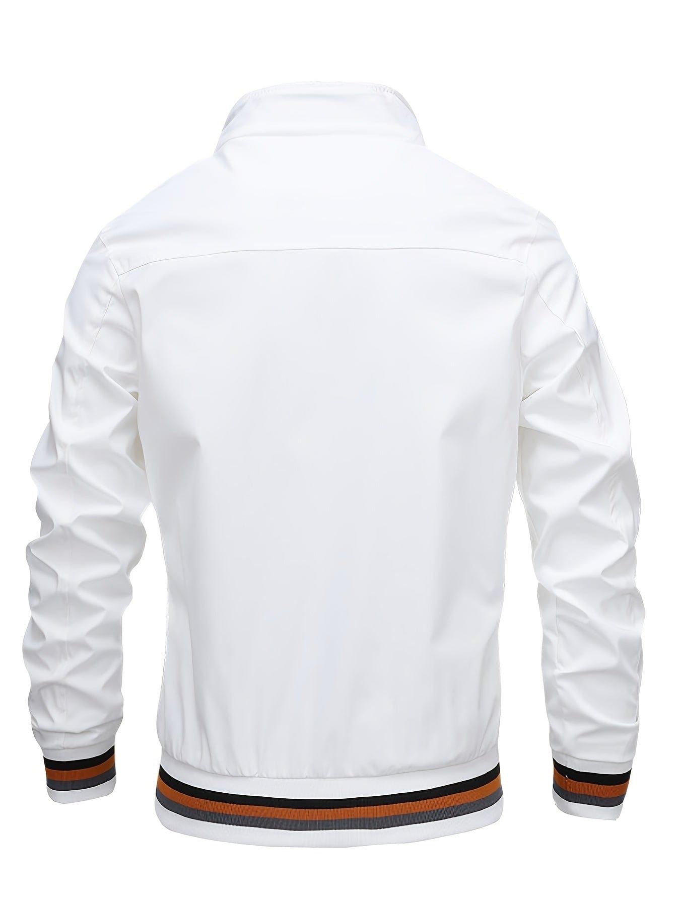 Sophie Store Elevate Your Style: Men's Regular Fit Stand Collar Windbreaker for a Hipster College Look in Spring and Autumn