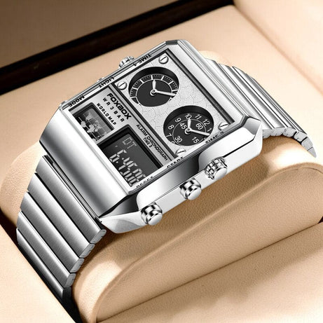 Sophie Store FOXBOX Luxury Brand Mens Watches Sport Quartz Wristwatch Waterproof Military Digital Clock Men Watch for Man Relogio Masculino