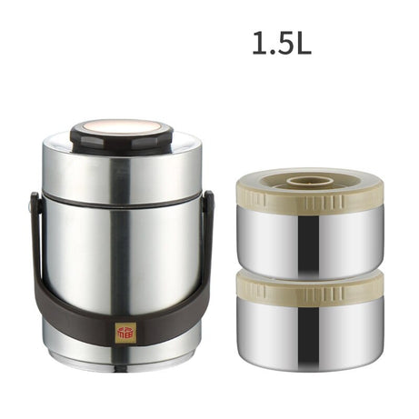 Sophie Store Insulation Lunch Box Adult Office Portable Large Capacity 304 Stainless Steel Vacuum Bento Box Leak-Proof Food Storage Container
