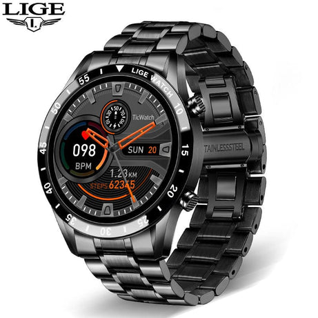 Sophie Store LIGE Men Smart Watch Bluetooth Call Blood Pressure Heart Rate Monitoring Multifunctional Sports Watches Waterproof Smartwatch