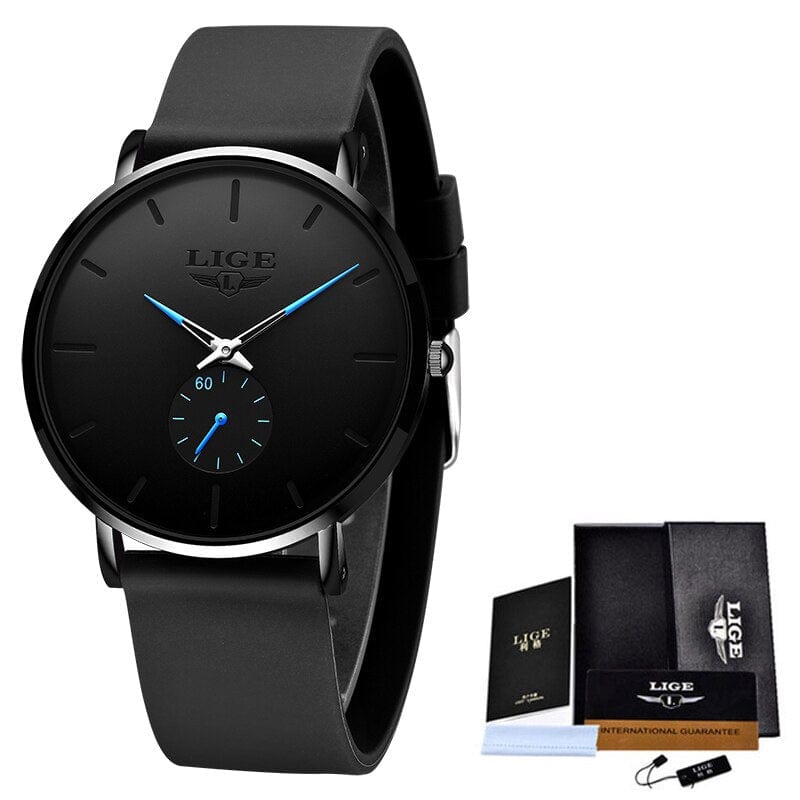 Sophie Store LIGE New Fashion Ultra-Thin Watches For Men With Box