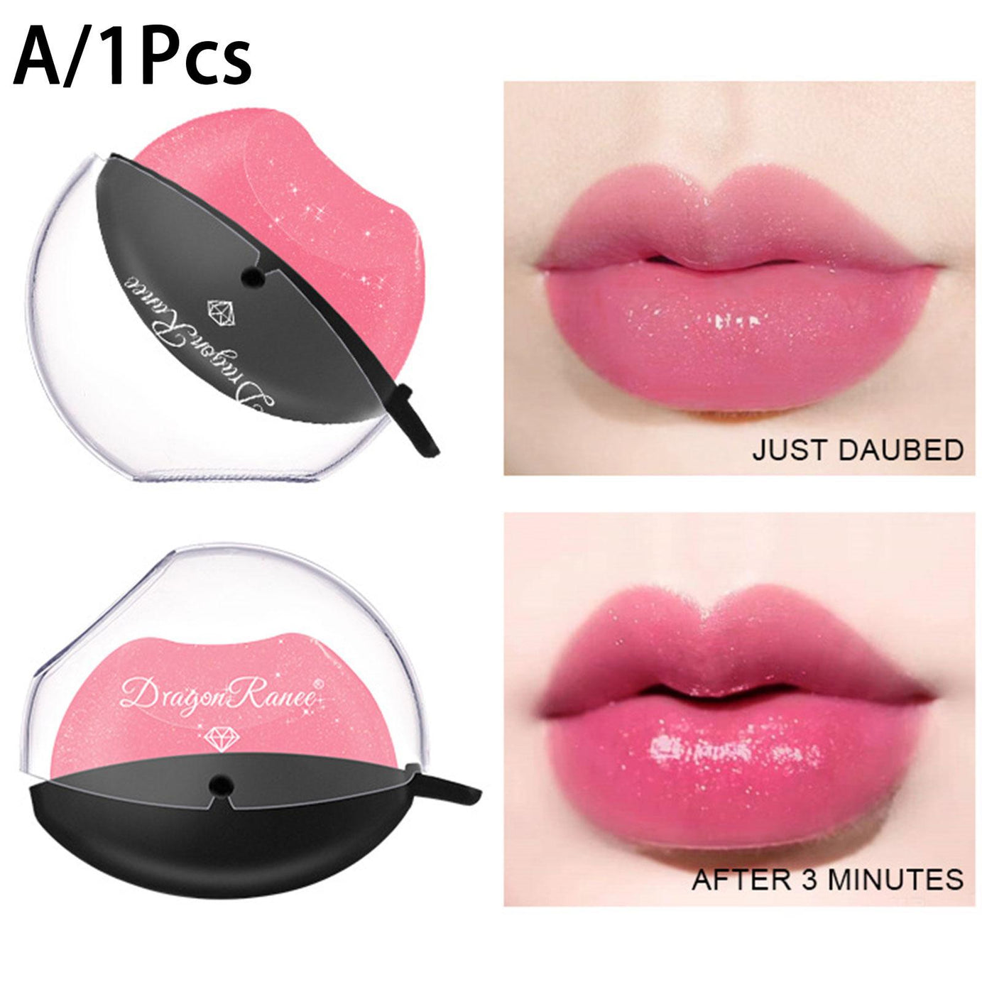 Sophie Store Lip-shaped Lipstick Makeup Temperature Color Changing Lazy Lipstick Velvet Matte Moisturizing Lip Gloss Waterproof Non-stick Cup