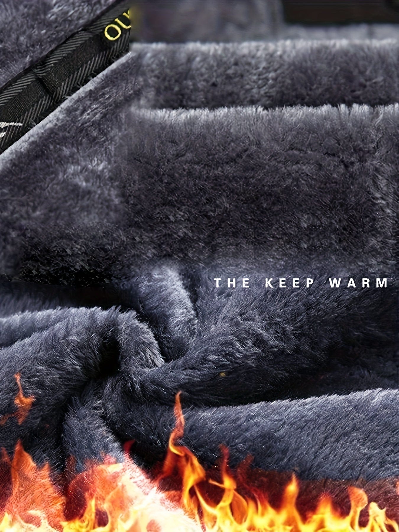 Sophie Store Men's Casual Hooded Jacket With Pocket, Zip Up Waterproof Thickened Warm Active Casual Comfy Trendy Coat For Outdoor Hiking