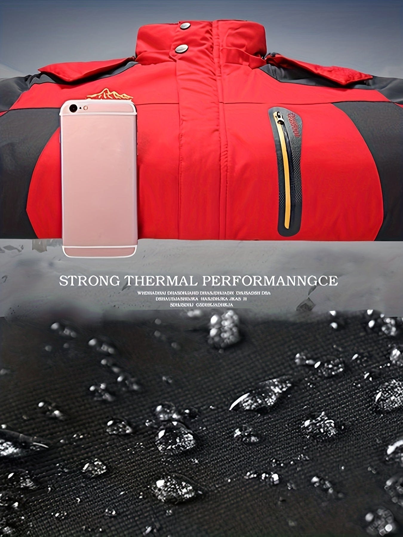 Sophie Store Men's Casual Hooded Jacket With Pocket, Zip Up Waterproof Thickened Warm Active Casual Comfy Trendy Coat For Outdoor Hiking