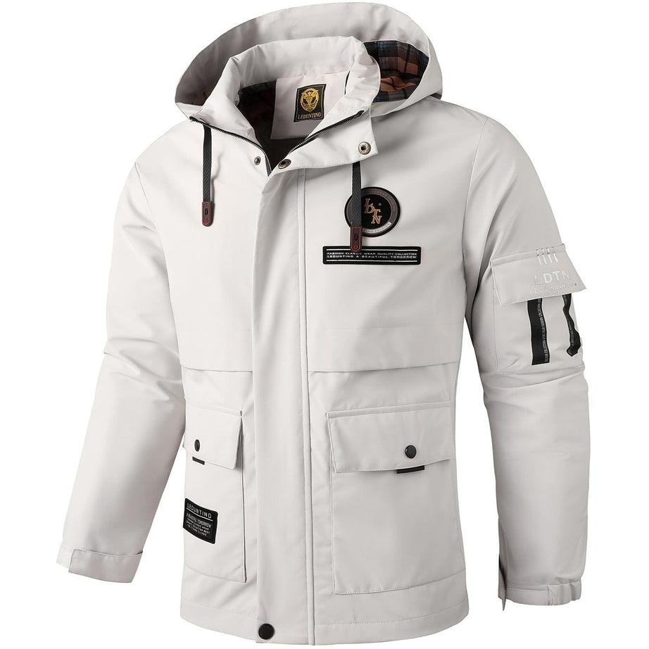 Sophie Store Men's Casual Windbreaker Bomber Jacket Coat, Outdoor Sports Casual Jacket Spring Autumn Hooded Windbreaker