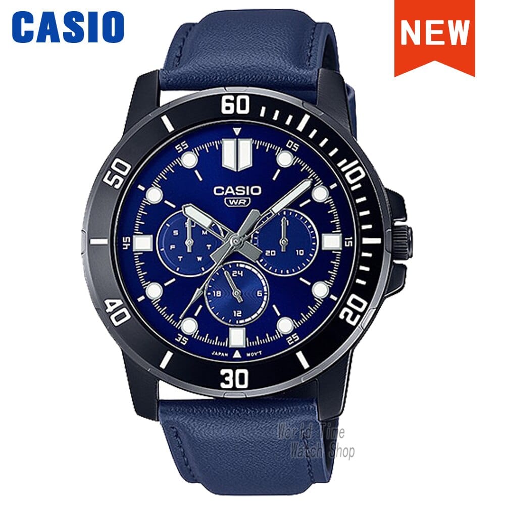 Sophie Store MTP-VD300BL-2E Casio watch wrist watch men top brand luxury set quartz watche 50m Waterproof men watch Sport military Watch relogio masculino
