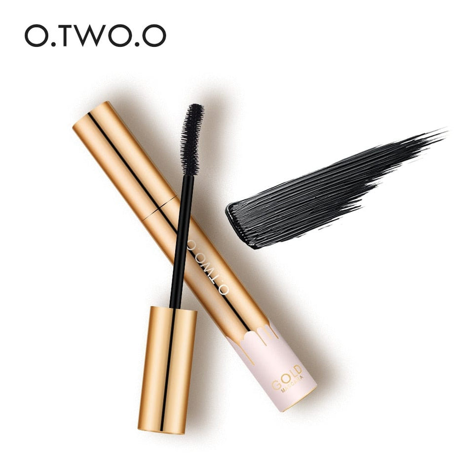 Sophie Store O.TWO.O 3D Mascara Lengthening Black Lash Eyelash Extension Eye Lashes Brush Beauty Makeup Long-wearing Gold Color Mascara