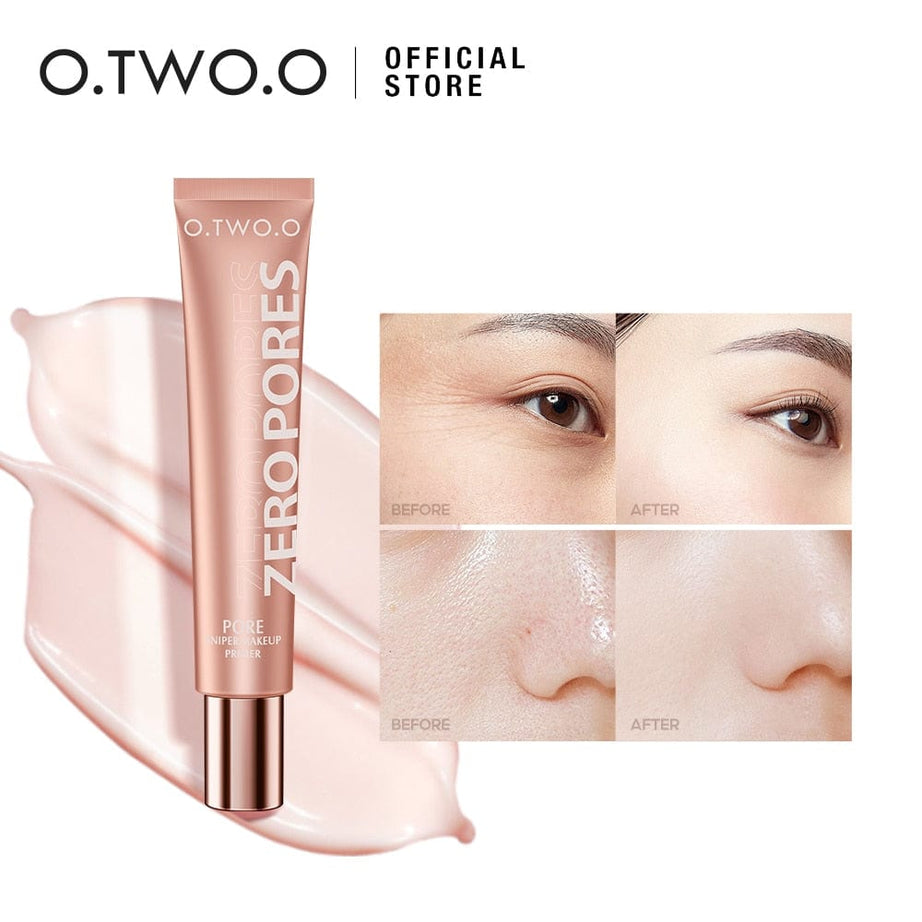 Sophie Store O.TWO.O Face Primer Makeup Base 20ml Invisible Pore Smooths Fine Lines Oil-Control Brighten Moisture Primer for Face Cosmetics