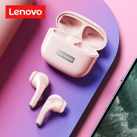 Sophie Store Pink Original Lenovo LP40 Pro TWS Earphones Wireless Bluetooth 5.1 Sport Noise Reduction Headphones Touch Control 250mAH 2022 New