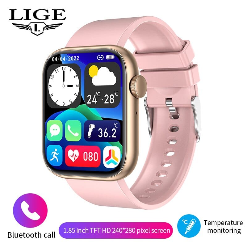 Sophie Store pink / Russian Federation LIGE 2022 Bluetooth call Smart Watch Women Female Menstrual Cycle Bracelet Temperature check Watches Flashlight Smartwatch Men