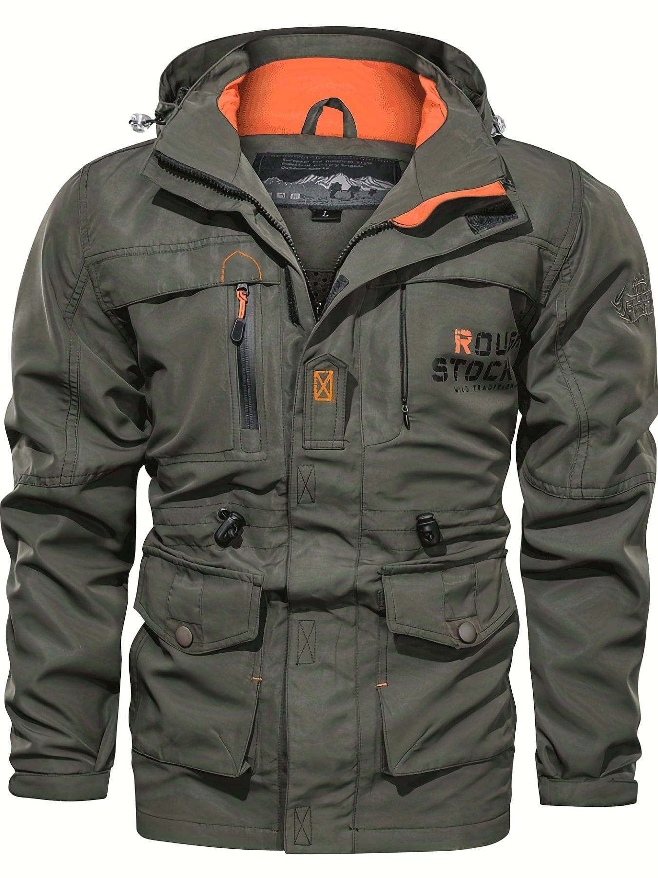 Sophie Store Ready for Adventure: Men's Multi Pocket Hooded Windbreaker Jacket, Ideal for Fall and Winter Outdoor Activities