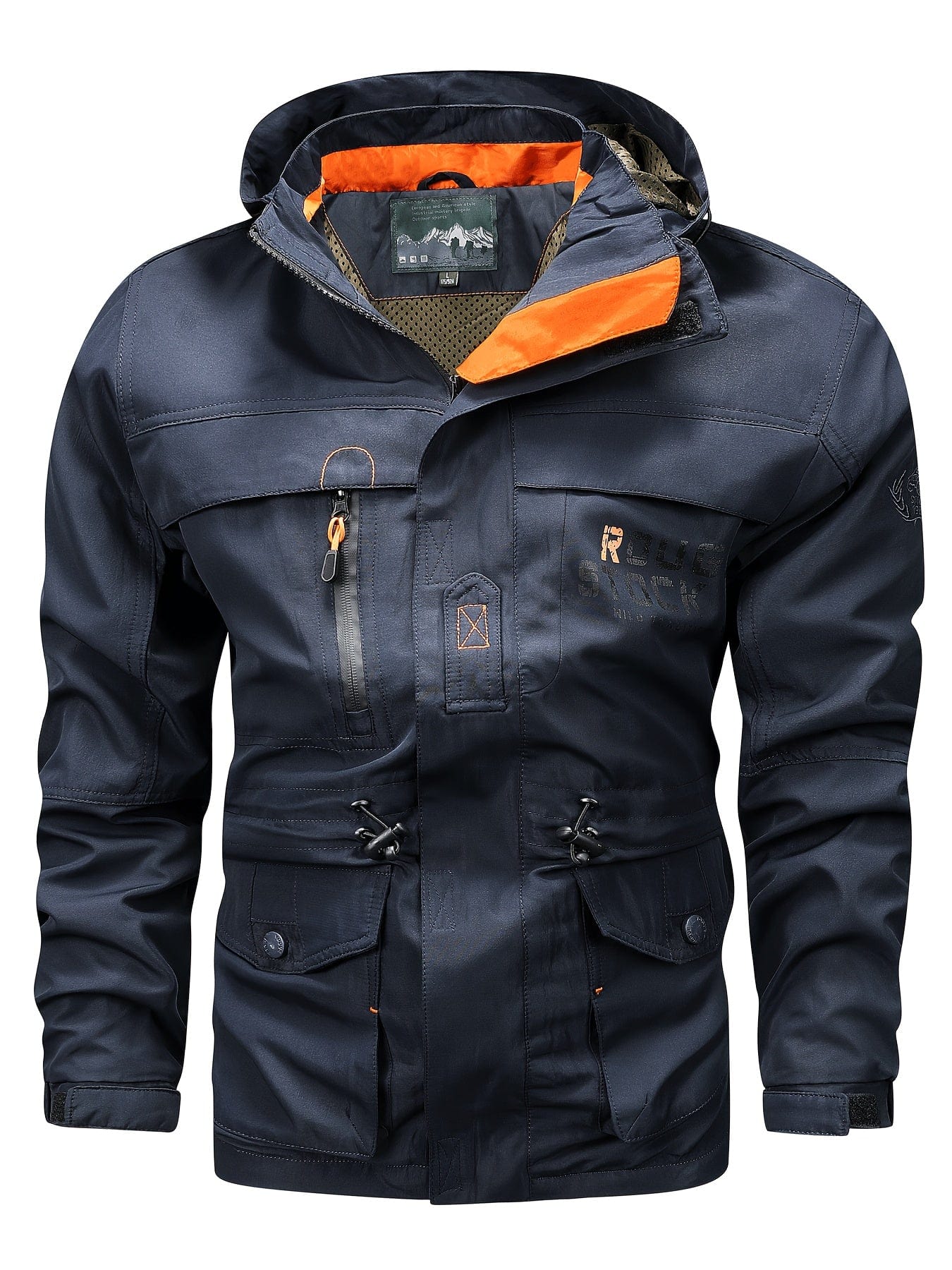 Sophie Store Ready for Adventure: Men's Multi Pocket Hooded Windbreaker Jacket, Ideal for Fall and Winter Outdoor Activities