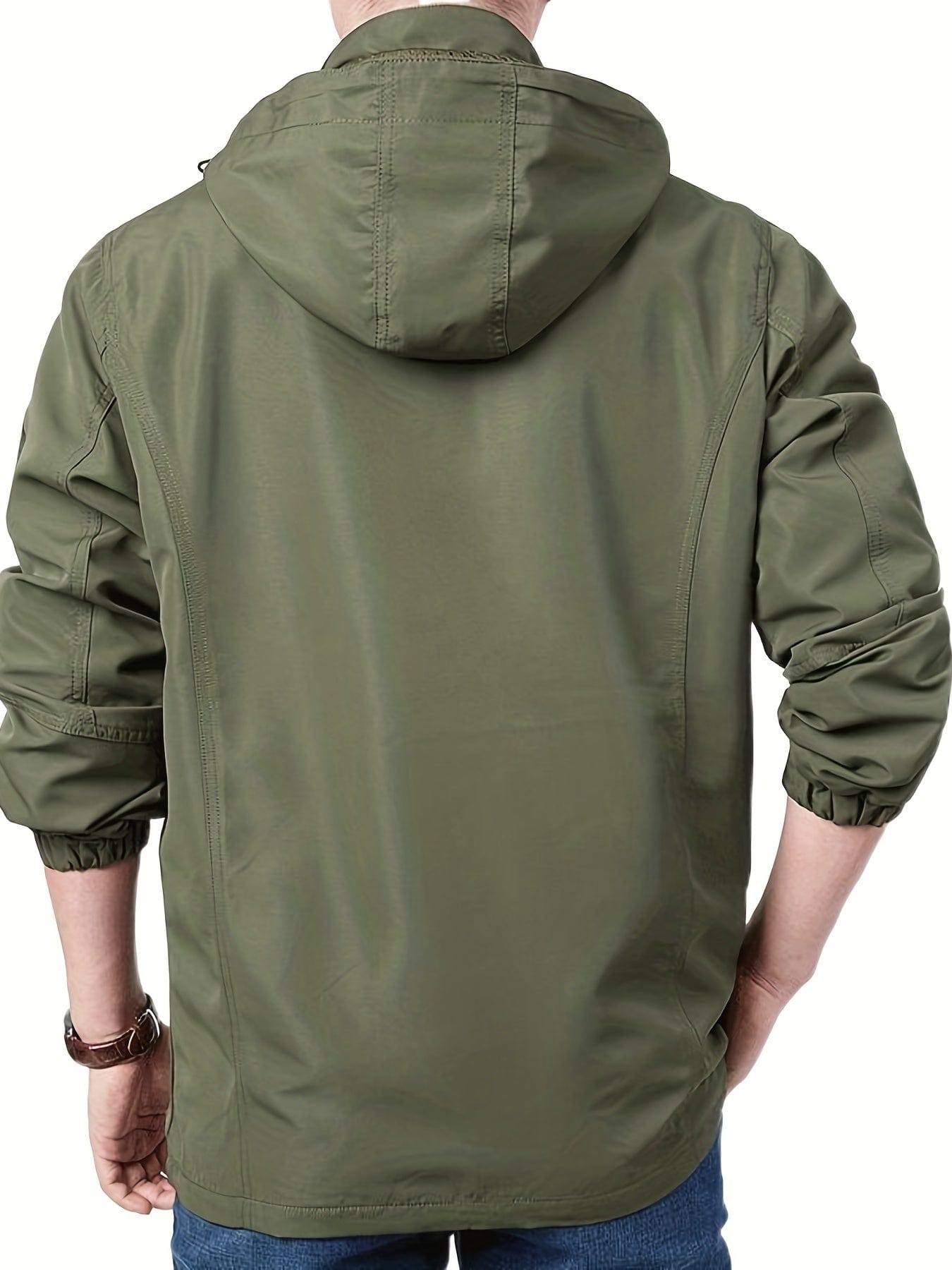 Sophie Store Ready for Adventure: Men's Multi Pocket Hooded Windbreaker Jacket, Ideal for Fall and Winter Outdoor Activities