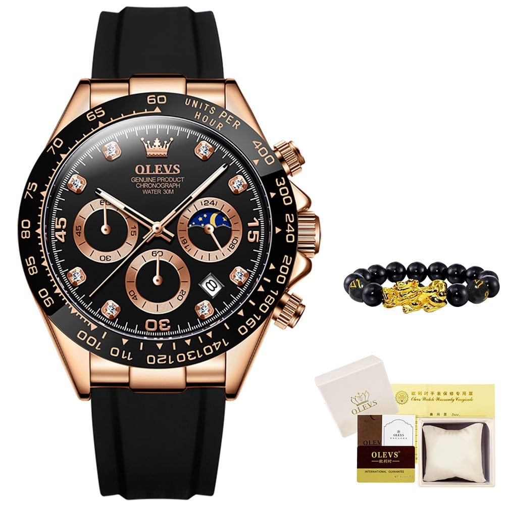 Sophie Store Rose / United States / No OLEVS Luxury Men Watch Quartz Man Watches Waterproof Luminous Top Brand Watch for Men Date Chronograph Sport Wristwatch