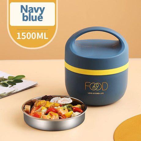 Sophie Store Stainless Steel Thermal Lunch Box Large Capacity Bento Lunchbox for Kids Microwave Tableware Portable Leak Proof Food Containers