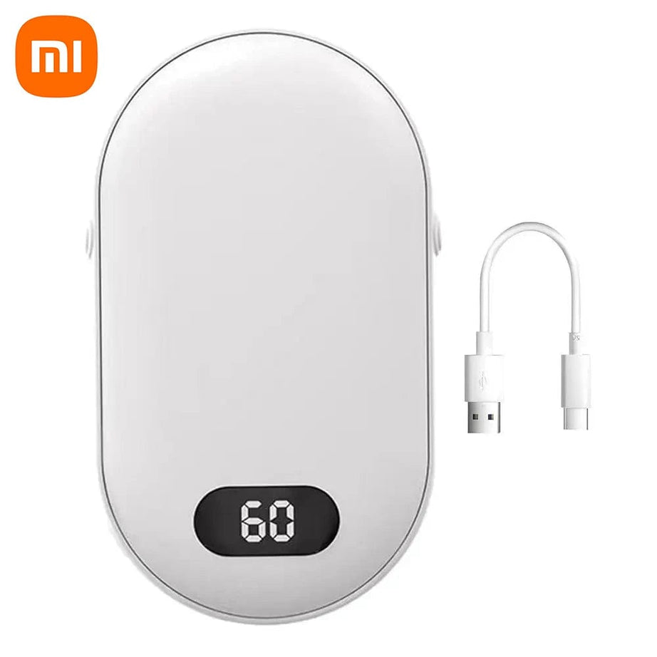 Sophie Store XIAOMI USB Hand Warmer Mobile Power Source 2 in1 Rechargeable Hand Warmer Hot water Bag With Digital Display Electric Heating