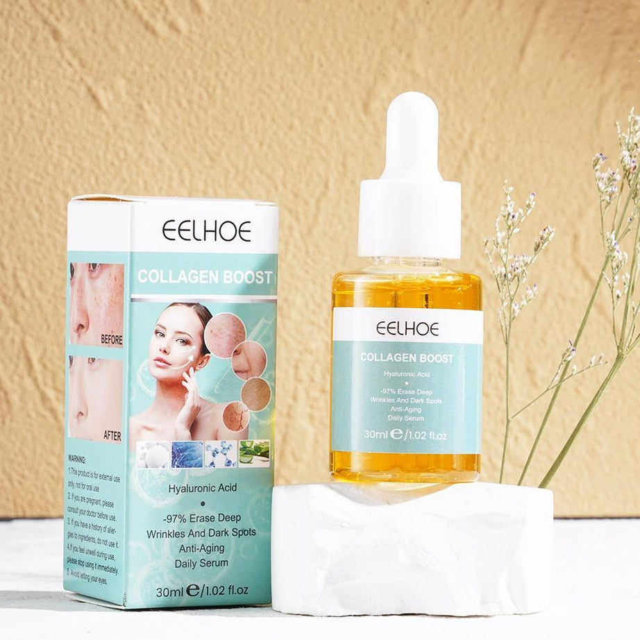 Sophie Store Yellow / China Advanced Collagen Boost Anti Aging Serum Anti Wrinkle Hyaluronic Acid Anti Aging Collagen Whitening Moisturizing Face Care 30ml