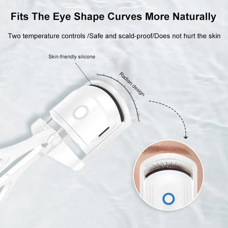 The Sophie Store womens Eyelash Curler Portable Electric Heated Comb Eye Lash Long Lasting Eyelashes Curls Thermal Eyelash Curler Makeup Tools Heated Eyelash Curlers,Rechargeable Electric Eyelash Curler,Handheld Eyelash Heat