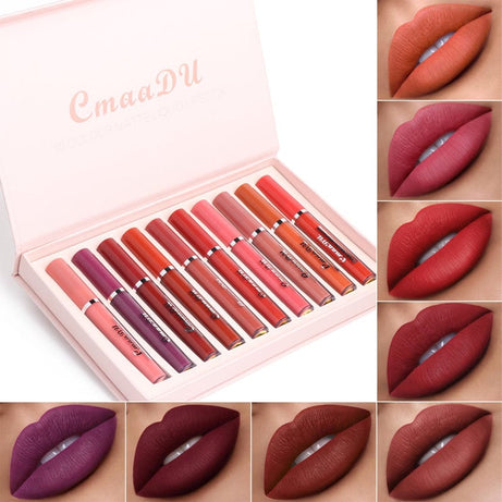 The Sophie Store womens Photo Color Women's Non-stick Cup Waterproof Matte Lipstick