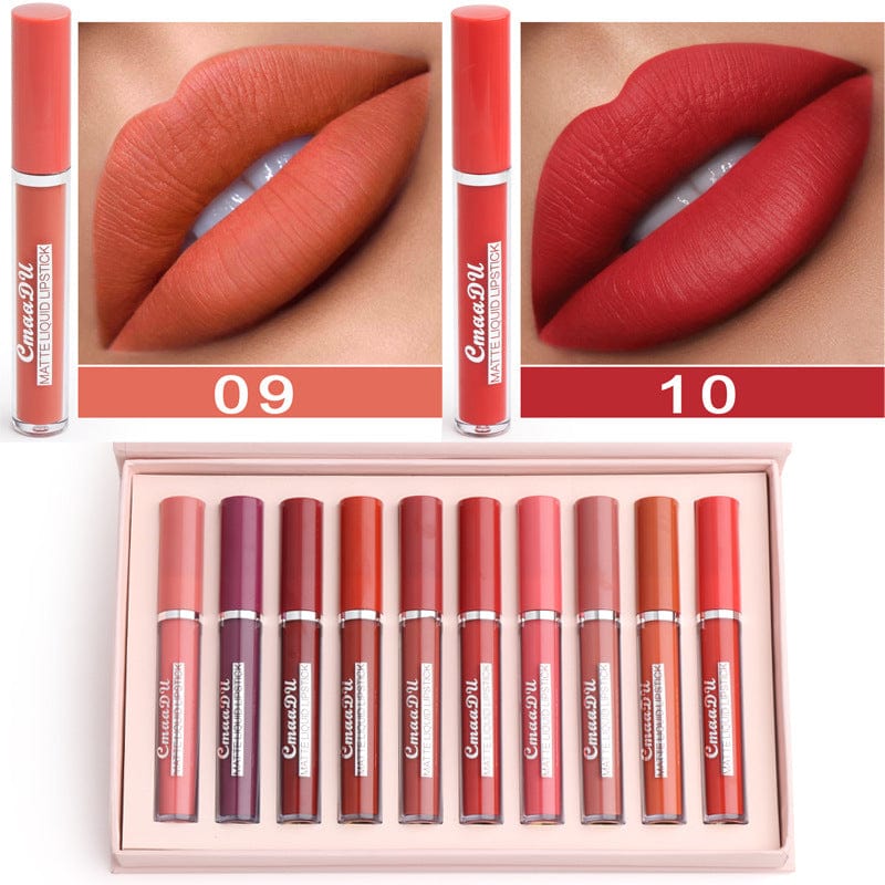 The Sophie Store womens Photo Color Women's Non-stick Cup Waterproof Matte Lipstick